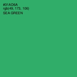 #31AD6A - Sea Green Color Image